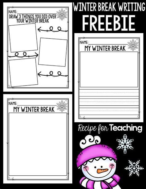 Free Winter Break Writing Students Can Share About Their Winter Break