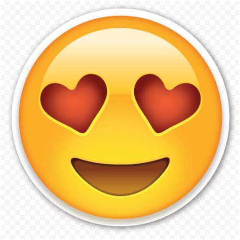Emoji Face Smiling Heart Eye Red Love Romantic Citypng