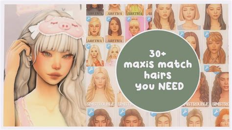 30 Best Maxis Match Hairs You Need Cc Links The Sims 4 Hair Haul