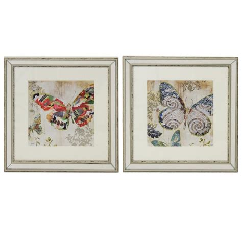 Shop Set Of 2 Butterfly Framed Wall Art Free Shipping Today