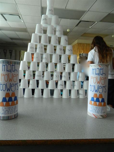 A student's tower using our Math Power Towers!! These are the most