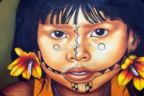 Quadro De Jaime Trindade Arte Indígena Brasileira Pinturas Indígena