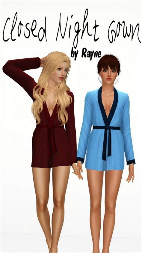 Closed Night Gown By Rayne Sims 3 Downloads Cc Caboodle Sims 3 Cc