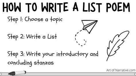 How To Write A List Poem A Step By Step Guide The Art Of Narrative