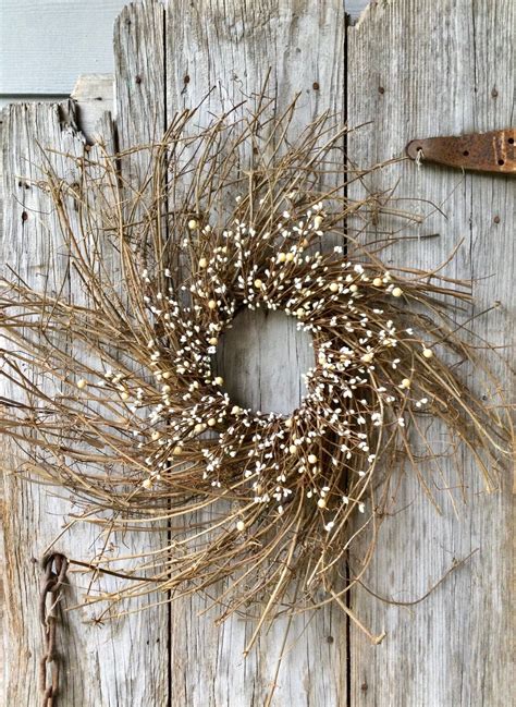 Build Your Own Extra Large Twig Wreath With Berries Country Etsy In
