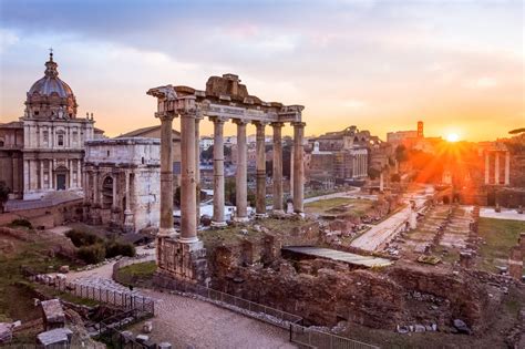 Sunrise At The Roman Forum Rome Italy Roman Forum Rome Rome Roman