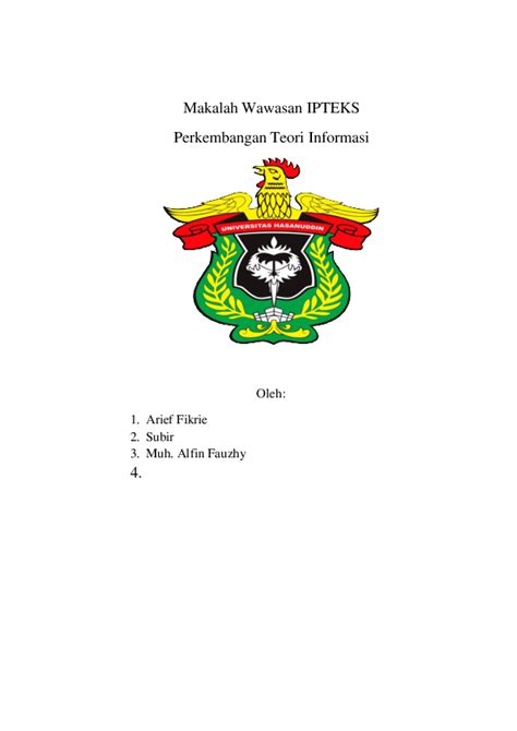 Dasar hukum dari wawasan nusantara yang diterima sebagai konsepsi politik kewarganegaraan ada pada: (DOC) Makalah Wawasan IPTEKS Perkembangan Teori Informasi ...