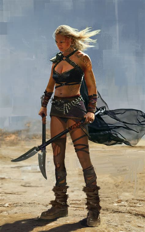 Artstation Desert Girl Nana Dhebuadze Viking Warrior Woman
