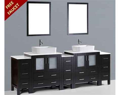 Maybe you would like to learn more about one of these? 96in Double Rectangular Vessel Sink Vanity by Bosconi ...