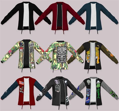 Lumy Sims Cc “ Semller Gstar Jacket Top Category • 93 Swatches 57