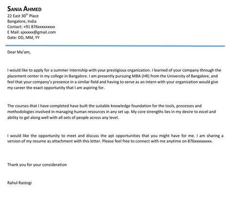 Targeting a specific company is different than the shotgun approach. Request Letter Of Internship