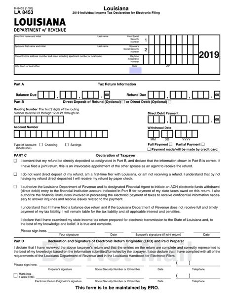 Form R 8453 2019 Fill Out Sign Online And Download Fillable Pdf