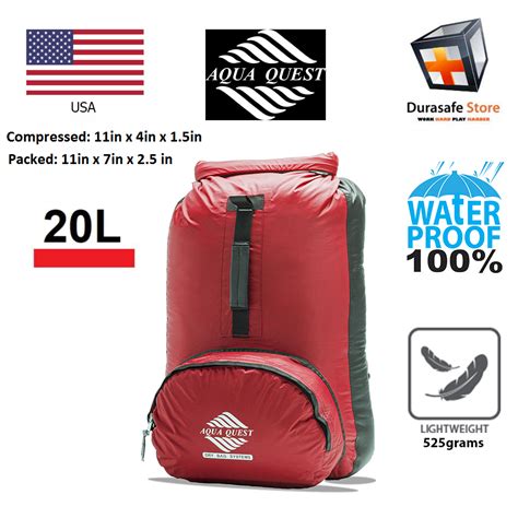 Aqua Quest Himal 100 Waterproof 20l Backpack Blue Red Camo Durasafe Shop