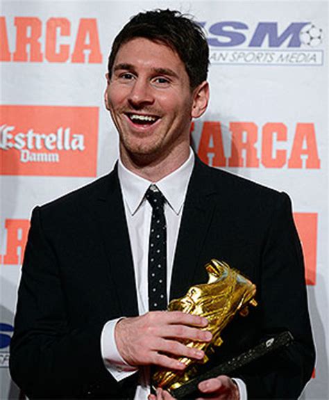 Lionel Messi Receives Golden Boot Award As Europes Top Scorer Sports