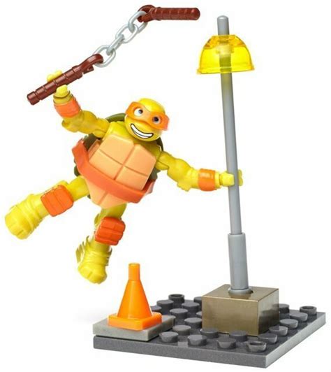 Mega Bloks Teenage Mutant Ninja Turtles Mikey Streetlamp Slam Building