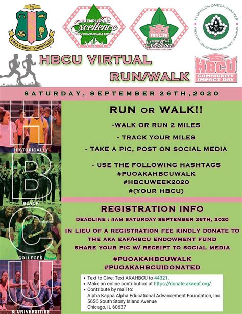 Alpha Kappa Alpha Sorority Inc Pi Upsilon Omegas Hbcu Virtual Runwalk