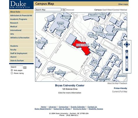 Duke Central Campus Map