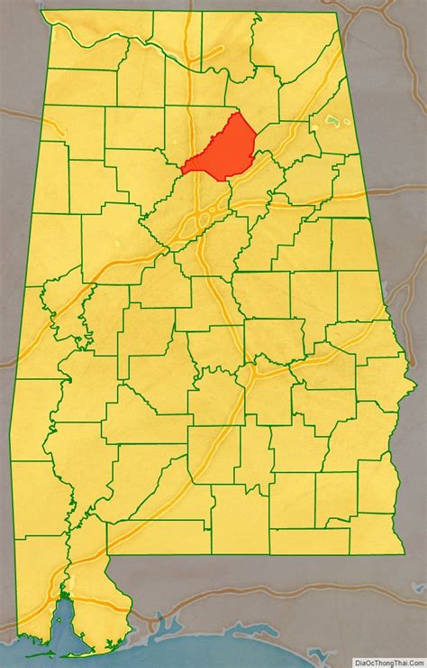 Map Of Blount County Alabama