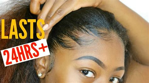 How To Lay Your Edges Baby Hair Tutorial For Type 4 Hair Edges Youtube