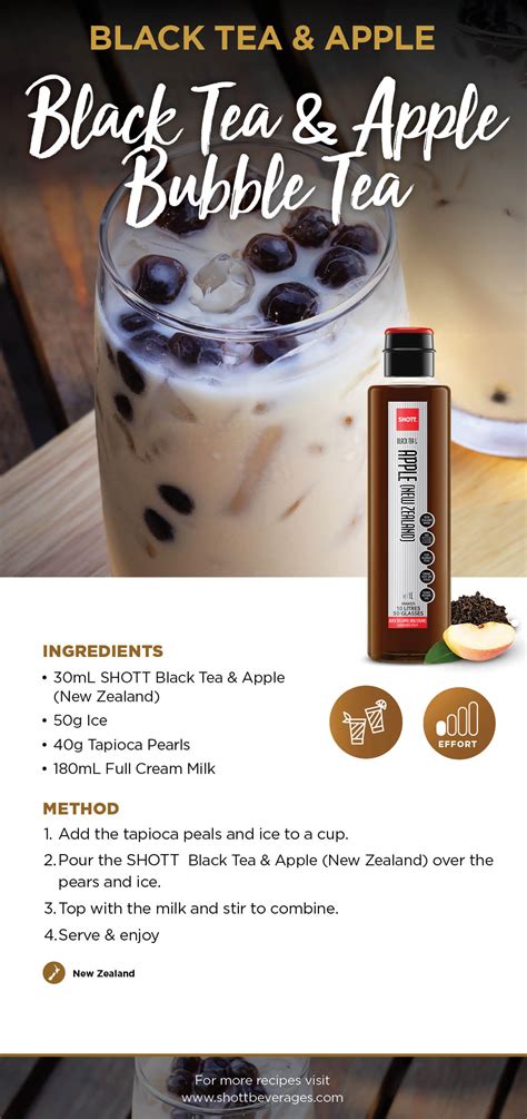 For one thing, camel milk does not contain the same proteins that people are often allergic to in cow's milk. Black Tea & Apple Bubble Tea | SHOTT Beverages