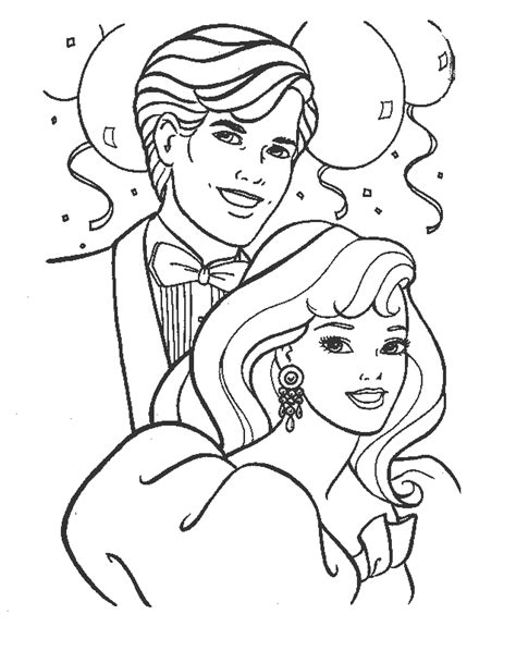 Barbie Coloring Pages Ken And Barbie Coloring Pages