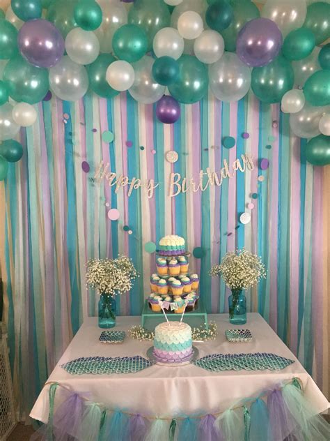 Have fun with it and make it your own!like. Mermaid birthday theme Balloon garland, streamer backdrop ...