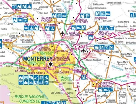 Mapa Monterrey Y Conurbada Mural Gigante 89900 En Mercado Libre