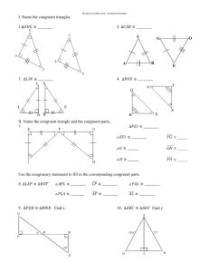 A sample problem is solved students will prove the congruence of each pair of triangles. Triangle Congruence Worksheet Answers / Worksheet C5 Triangle Congruence Printable Worksheets ...