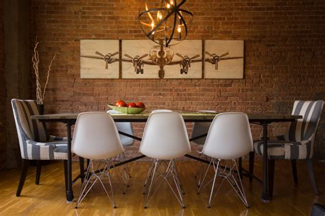 Rustic Modern Dining Room In Chicago Industrial Loft