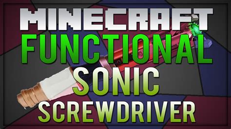Vanilla Functional Sonic Screwdriver In Minecraft Youtube