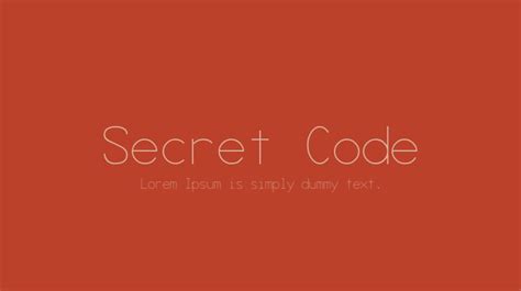 Secret Code Font Download Free For Desktop And Webfont
