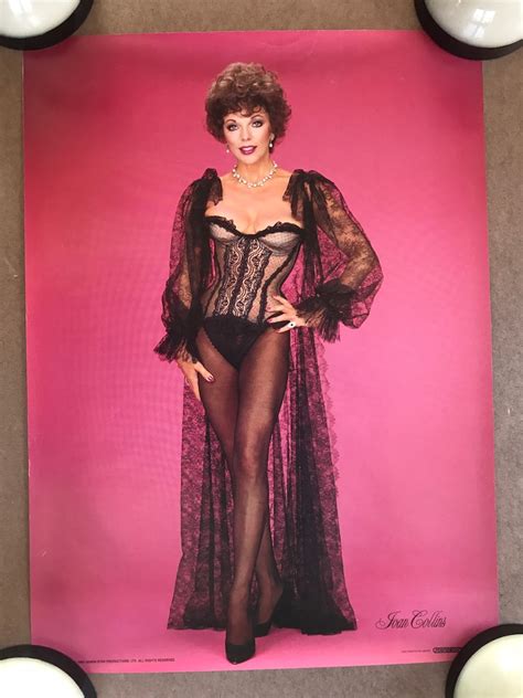 Vintage Original S Joan Collins Lingerie Pinup Poster Etsy Uk