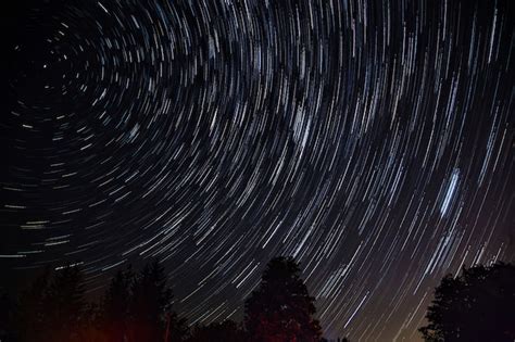 Beautiful Shot Of The Night Sky With Breathtaking Spinning Stars Free