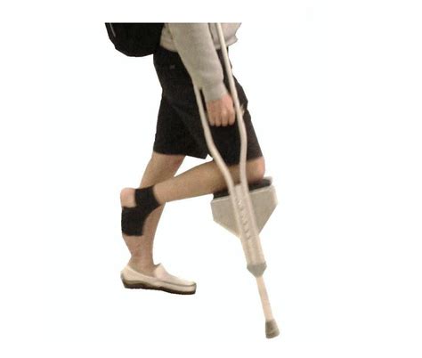 Freedom Crutch Padded Knee Rest Attaches To Standard Crutches For Hands Free Mobility