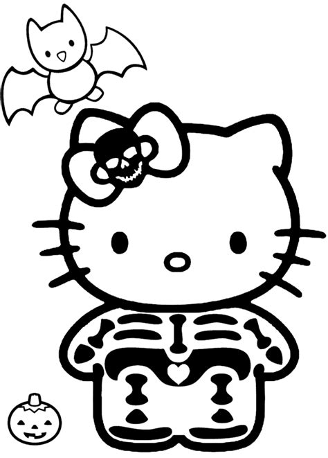 Hello Kitty Zombie Halloween Coloring Pages And Book For Kids