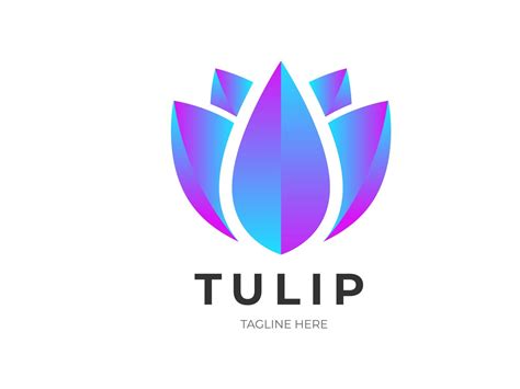 Abstract Tulip Flower Logo Flower Logo Flower Logo Design Abstract Logo