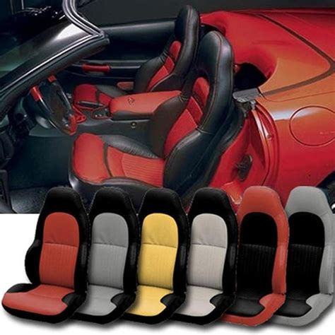 Corvette Seat Covers 2 Tone Custom Vinyl Modified For Standard
