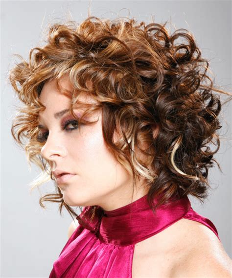 For any formal event this style on your hair that's been curled, pulling locks into a messy low here is one of the coolest bridal hairstyles for naturally curly hair. Short Curly Formal Hairstyle with Layered Bangs - Auburn ...