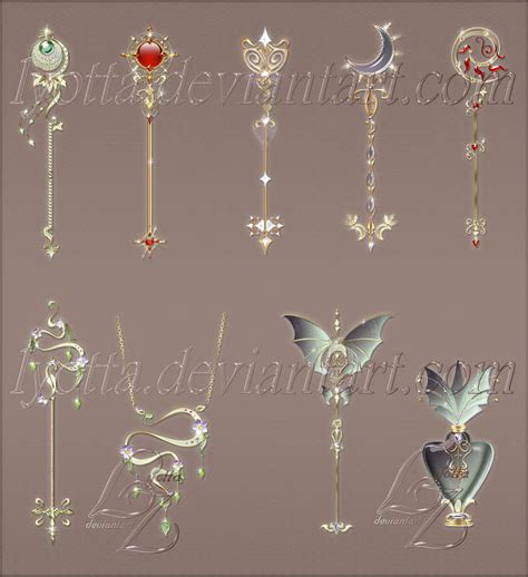 Magic Keys And Staffs By Lyotta On Deviantart