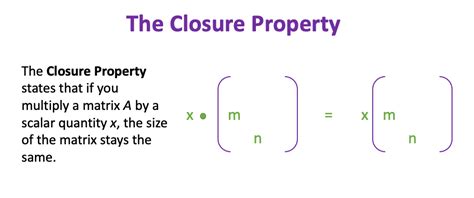 Closure Property Of Scalar Multiplication For Matrices Expii