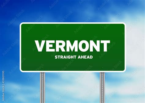 Vermont Highway Sign Stock Illustration Adobe Stock