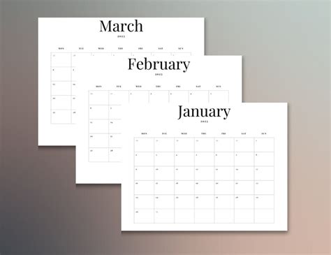 Printable 2023 Calendar Landscape Monthly Calendar Teacher Calendar
