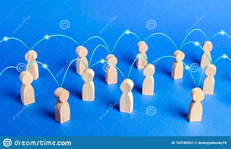 A Crowd Of People Interconnected By Communication Lines Cooperation