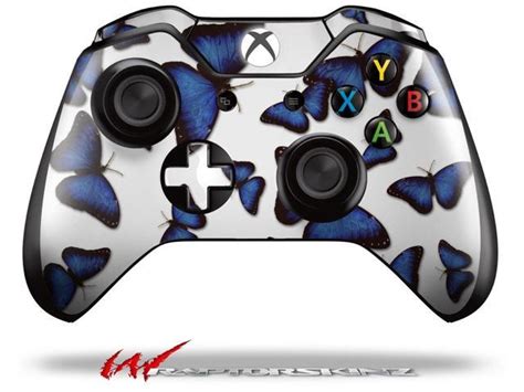 Butterflies Blue Decal Style Skin Fits Microsoft Xbox One Wireless