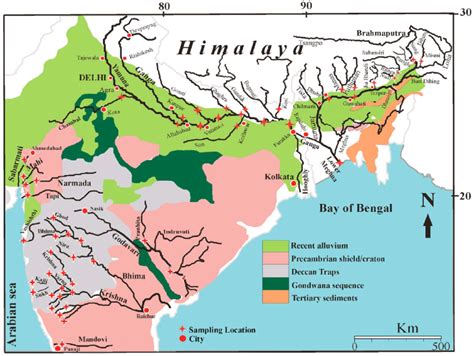 India Map Himalayan Ranges