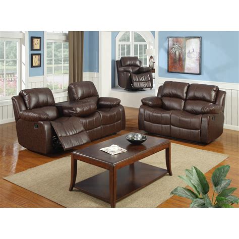 Best Quality Furniture Bonded Leather 3 Piece Recliner