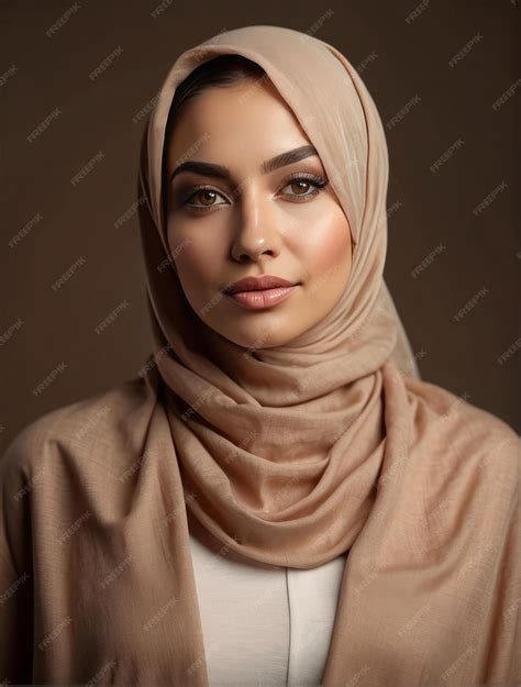 Premium Ai Image Portrait Of Beautiful Modern Muslim Woman With