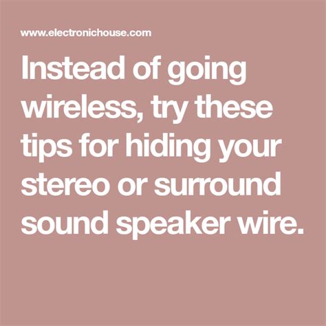 In this video, josh and chris figure out how to install rear surround speakers on the wall with hidden wires. Instead of going wireless, try these tips for hiding your ...