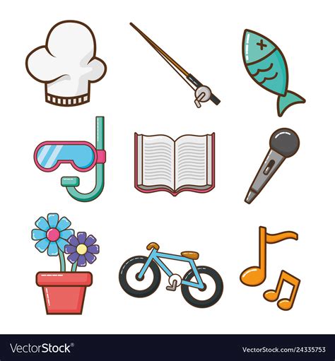 My Hobby Related Royalty Free Vector Image Vectorstock