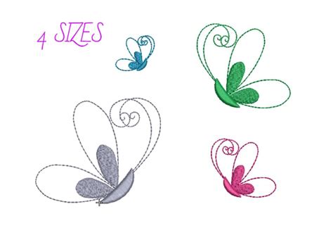 Mini Butterfly Embroidery Design Butterfly Mini Machine Etsy Uk